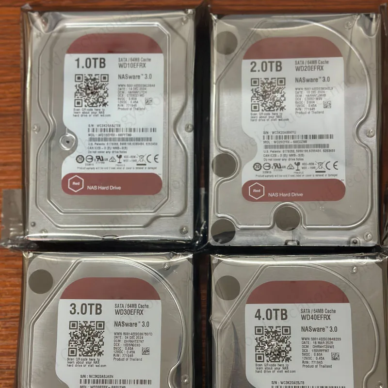 Western Digital WD 4TB Red NASハードディスクドライブ 3.5インチ 4/3