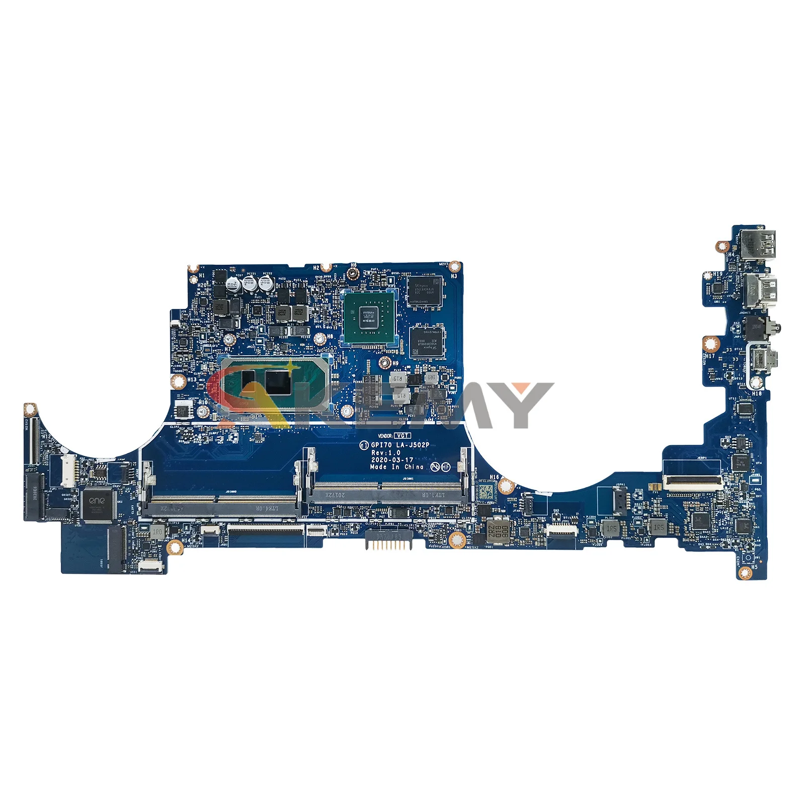 Ae LA-J502P Laptop Motherboard für HP Neid 17-cg 17m-cg gpi70 L87979-601 L87978-601 mainboard mit cpu i5 i7 10th gen