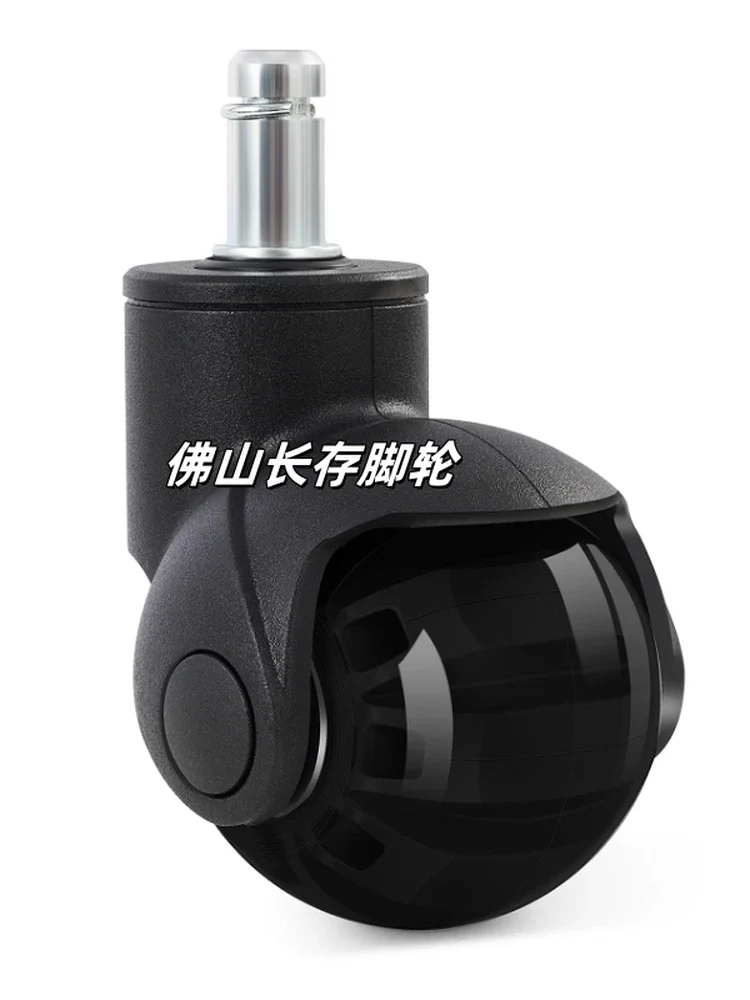 5pcs 2-Inch Ball Casters - PU Swivel Wheels with 11x22mm Snap Rings & Bearings, Transparent Office Chair Rollers, Quiet Smooth