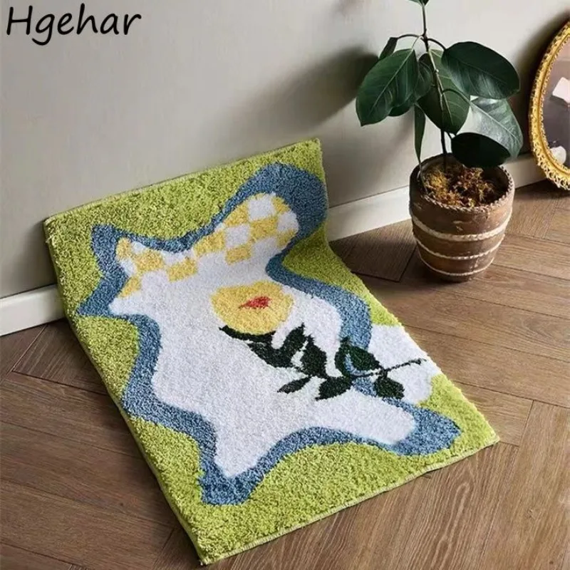 

40x60cm Bath Mats Ins Cartoon Modern Bathroom Living Room Floor Rug Anti-slip Shower Mat Soft Absorbent Welcome Entrance Doormat