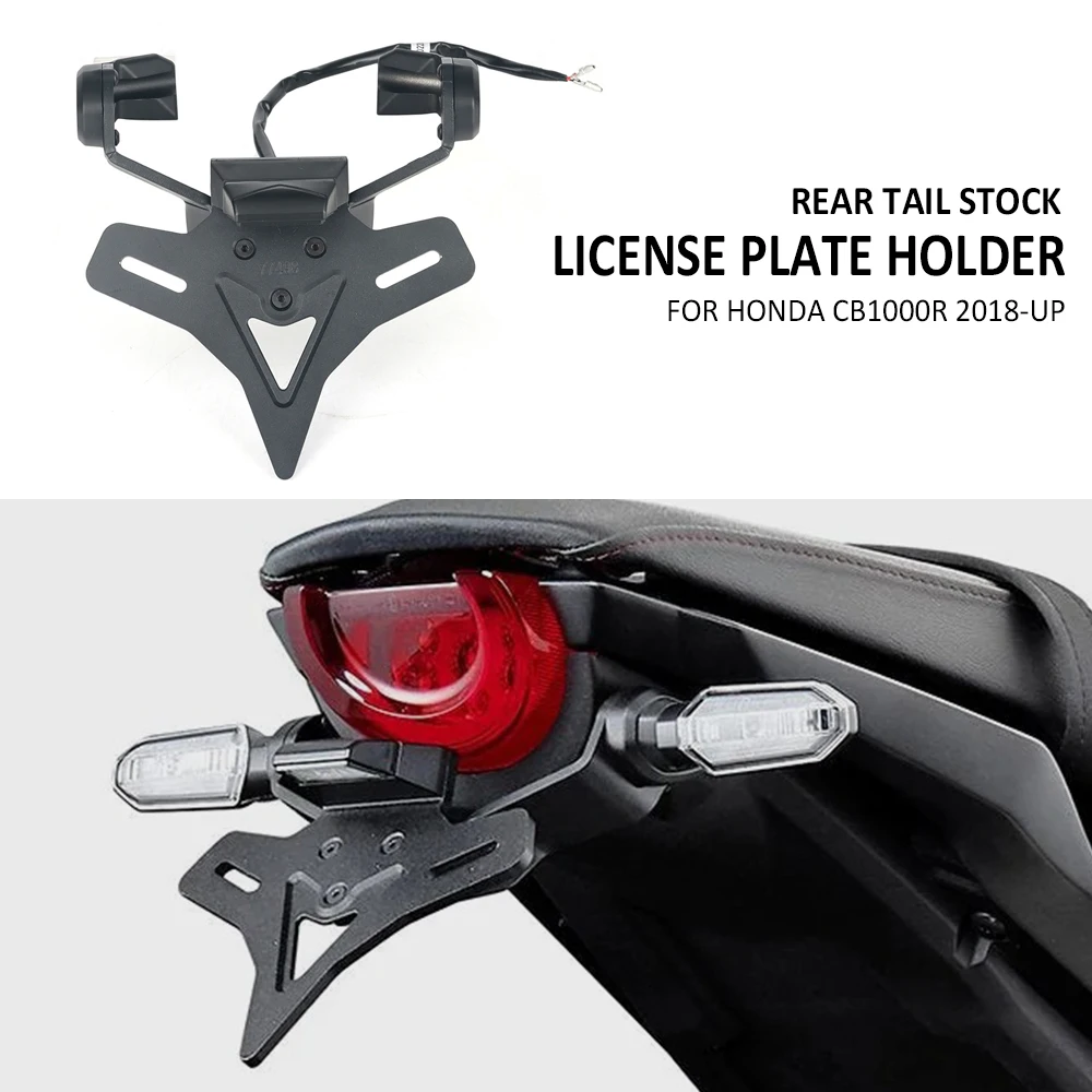 

For Honda CB1000R CB 1000R CB 1000 R 2018-2024 2023 Motorcycle Rear Short Tail Stock License Plate Holder Tailstock Bracket Kit