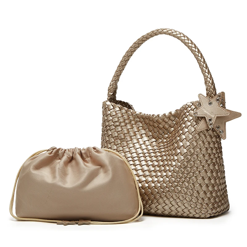 Borsa a Mano e a Spalla da Donna Minimalista Versatile a 2 Pezzi dal Design Ricercato