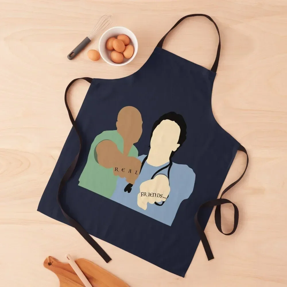 Scrubs Turk & JD - Fake Doctors, Real Friends Apron Kitchen Household Items Kitchenware Women Kitchen'S Apron