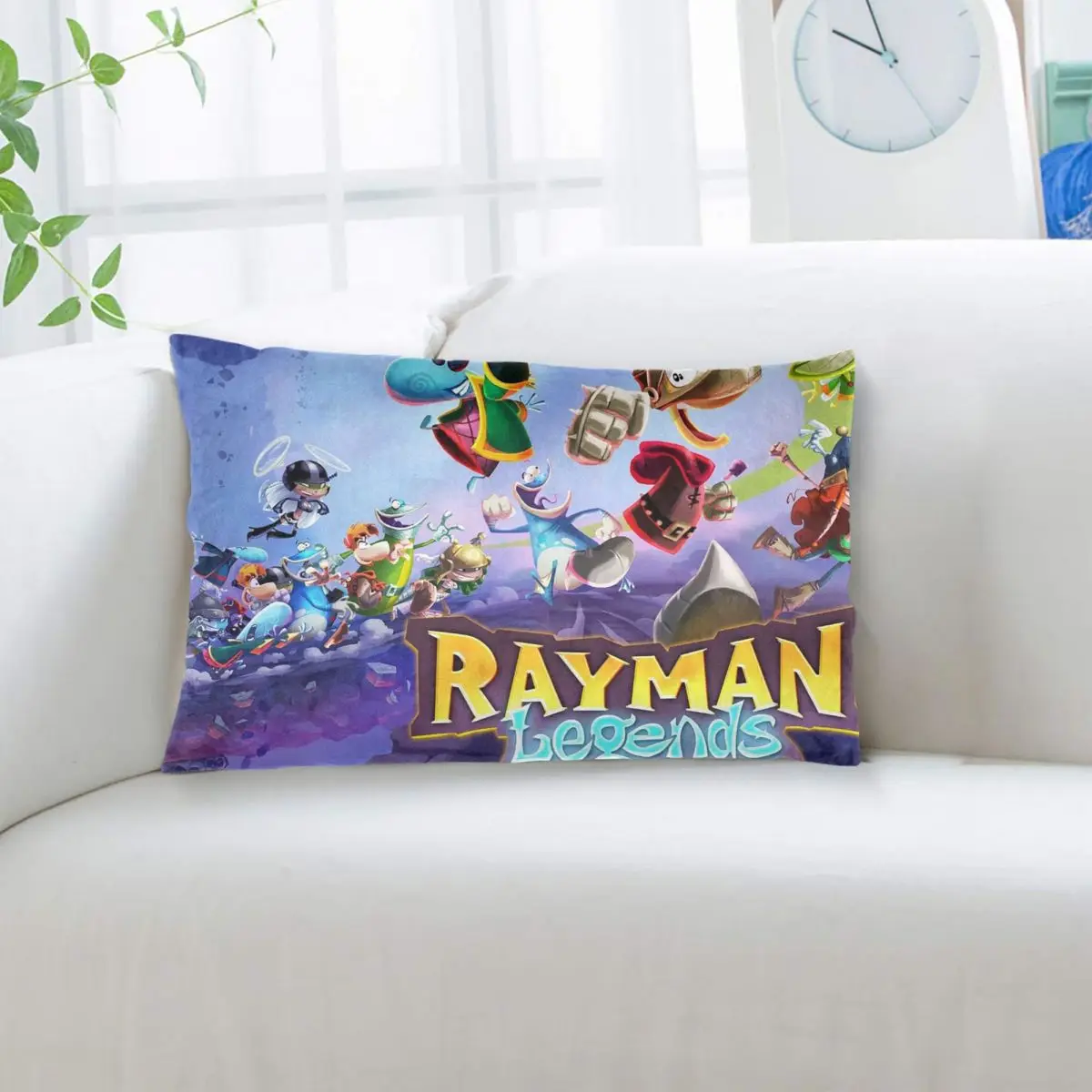 ألعاب الكرتون Rayman Legends مستطيل المخدة غطاء الوسادة ديكور غرفة نوم السرير المنزل الراحة رمي وسادة #2