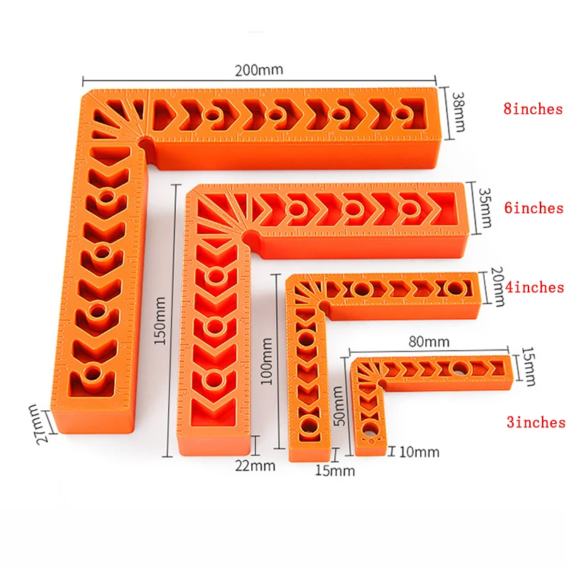 Imagem -06 - Braçadeiras Localizadoras de Ângulo Reto para Carpintaria Clip Multifuncional Localizador em Forma de l Ferramenta Manual 90 ° Ferramentas para Marcenaria Grampo para Marcenaria