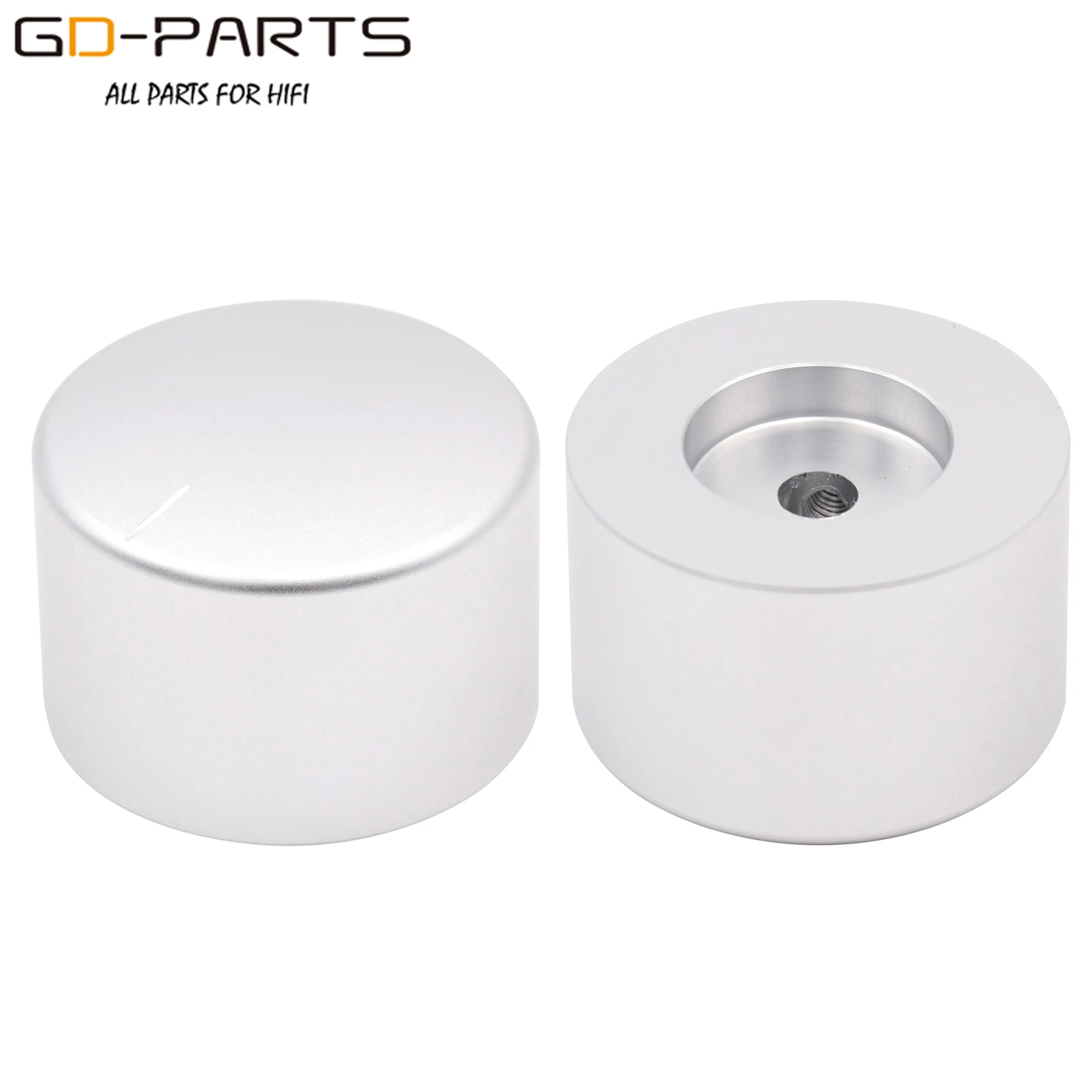 ปุ่มปรับระดับเสียงอลูมิเนียมแบบเต็มนิ้ว38-26มม. สำหรับ HIFI AMP DAC แผ่นเสียงการควบคุมเสียงปุ่มสวิตช์แบบหมุน