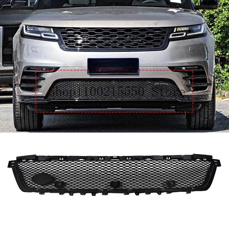 

Передний бампер автомобиля, Центральная решетка радиатора LR106782 для Land Rover Range Rover Velar 2017- 2024, черный