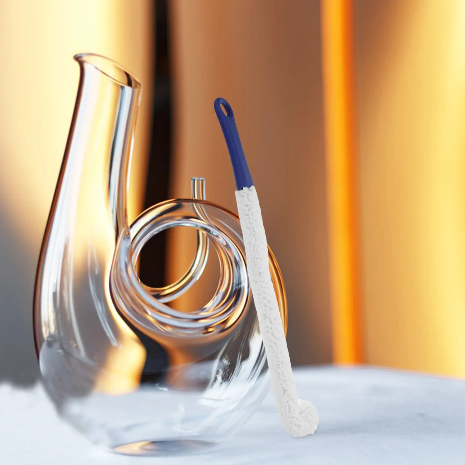 3Pcs Flexible Bottle Brush Wine Glass Decanter Carafe Goblet Flute Foam Bristles Ergonomic Handle Glassware Cleaning Tool