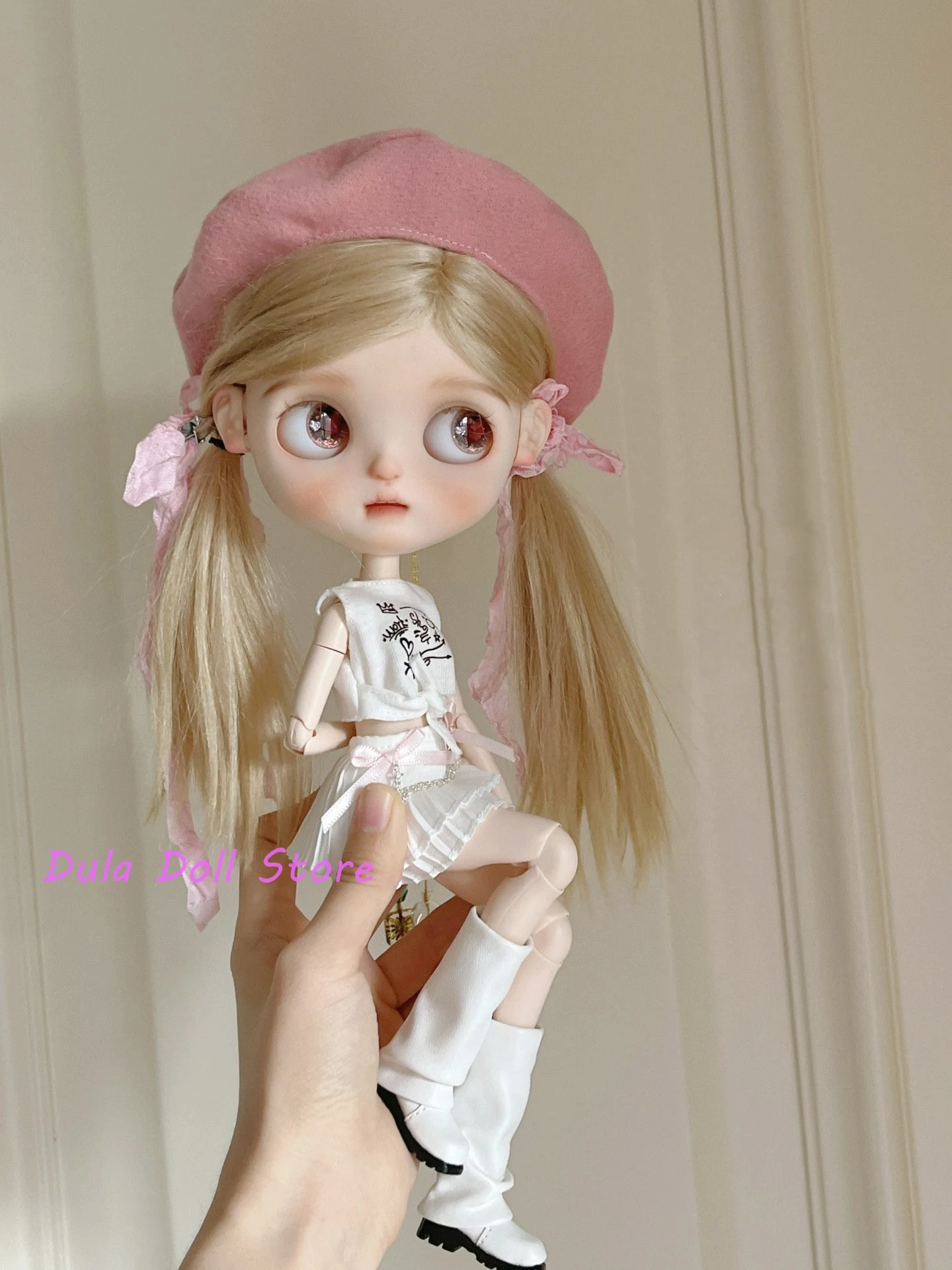 

Dula Doll Clothes for Blythe Fan beret bow chain skirt set ob24 ob22 Diandian Azone Licca ICY JerryB 1/6 Bjd Doll