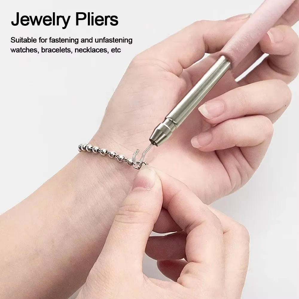 Stainless Help Wear Bracelet Tool Labor-saving Retractable Bracelet Fastener Helper Solid Color Small Assist