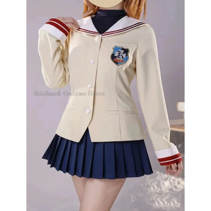 Nagisa Furukawa Cosplay Anime CLANNAD Costume Fujibayashi Kyou School Uniforms Dress Skirt Suit Game School Uniform JK Cos