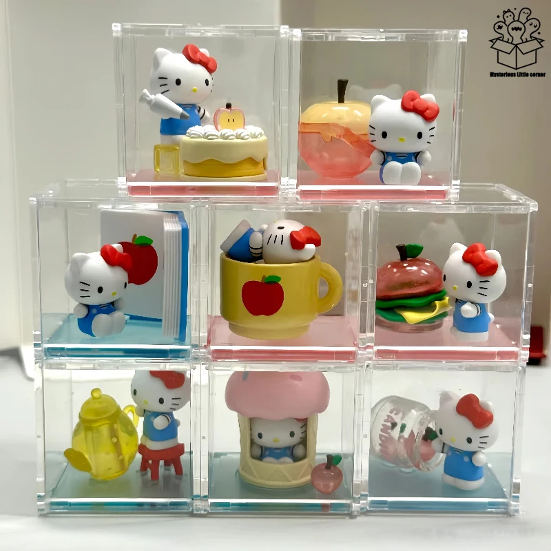 

Cute Hello Kitty Big Apple Workshop Series Mini Kitty Cat Blind Box Cartoon Kt People Around Collectible Toys Surprising Gifts