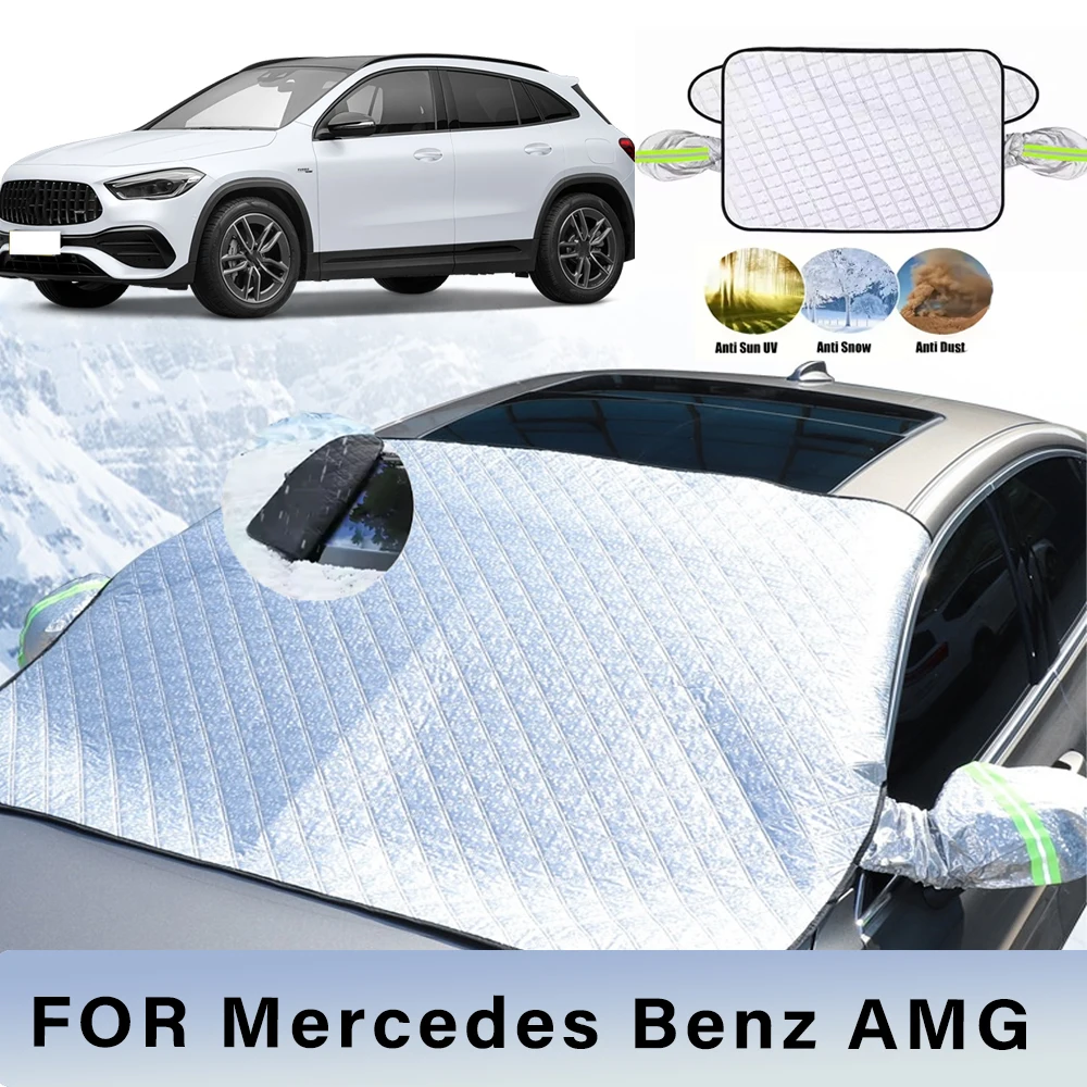 

Thickened Car Now Sunshade Windshield Cover With 5/9 Magnets UV Protection Anti Snow Sunlight For Mercedes Benz AMG GLA 35