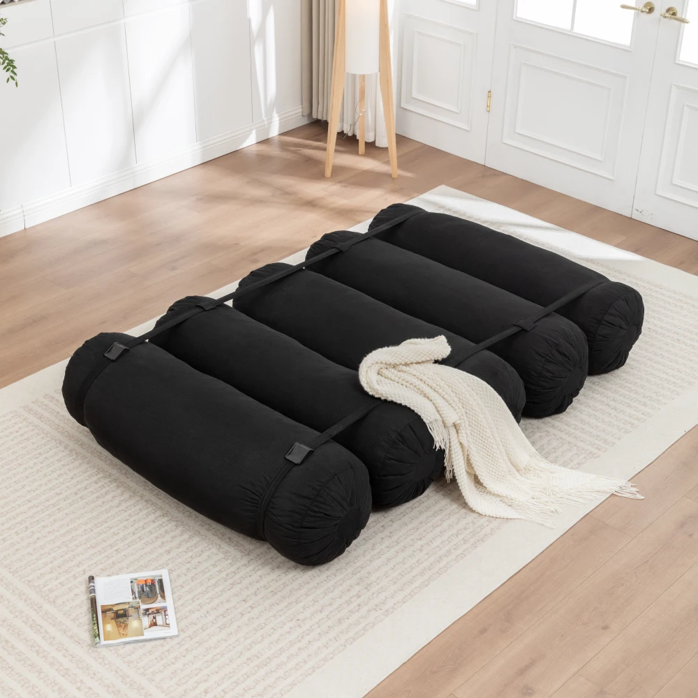 Orraves Adjustable Floor Sofa, Corduroy Lazy Sofa with Adjustable Straps for Versatile Configurations, Multi-Person Leisure Chair, Suitable for Living Room, Bedroom and More