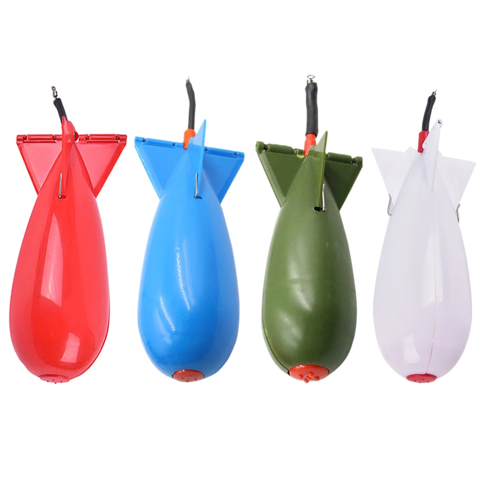 Fishing Feeder Spod Bomb 3 Size Float Bait Holder Maker Pp Material Pellet Rocket Feeder Long Shot Tackle Gear Accessories