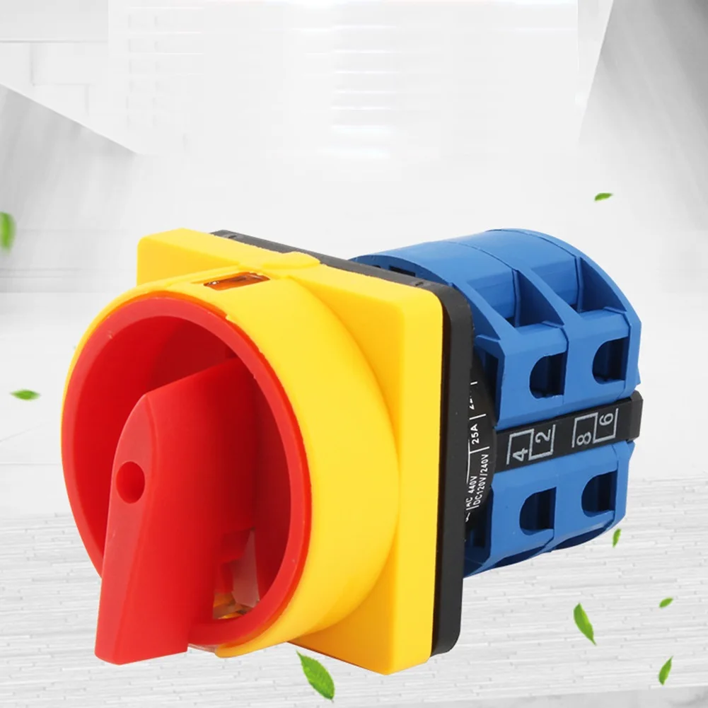 For Industrial Equipment 2-position Switch Padlock Cam Switch 380V Flame-retardant Rotary Switch Switch PC Insulating Housing