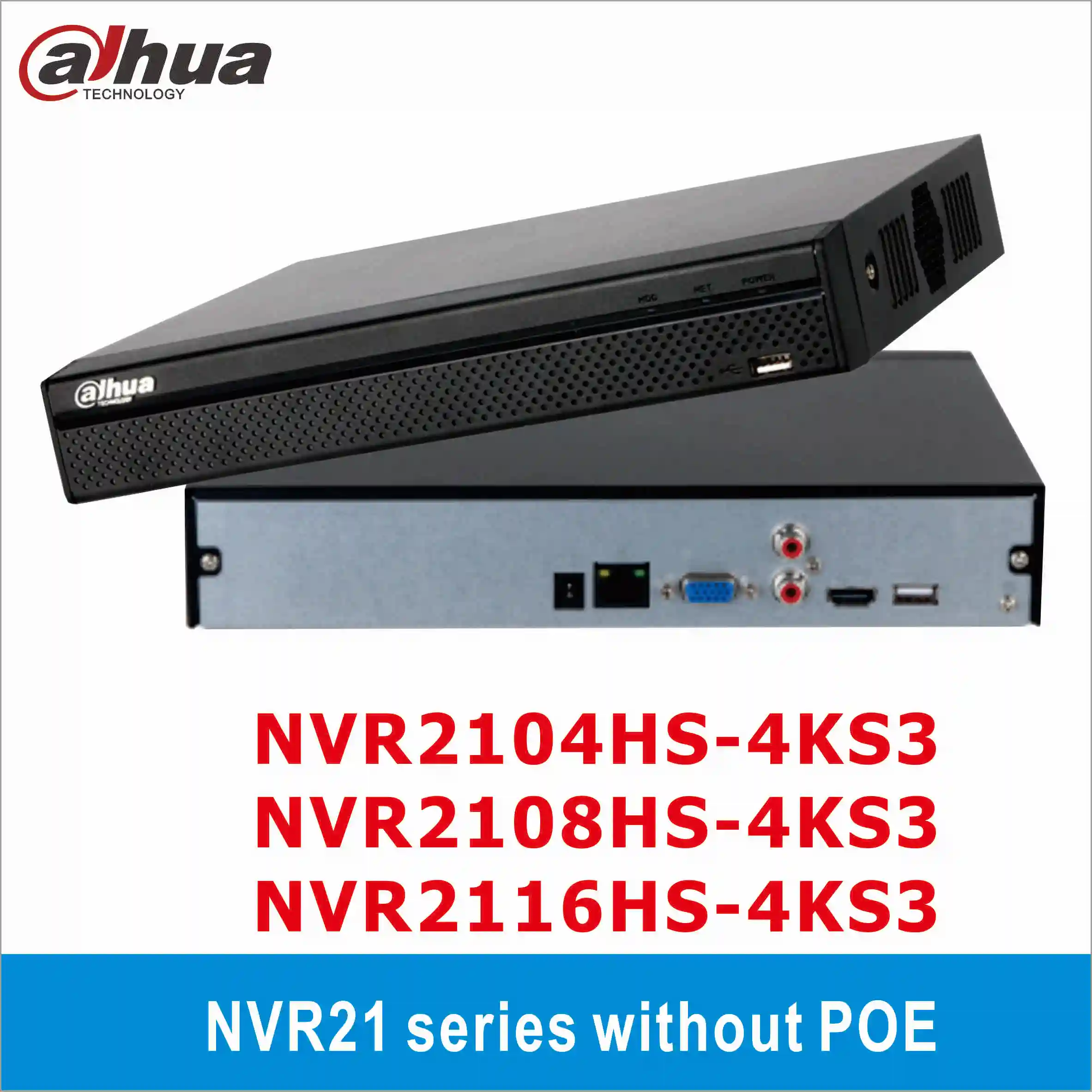 Dahua NVR 4/8 Channel Network Video Recorder onvif NVR2104HS-4KS3 and NVR2108HS-4KS3 New version without POE ports CCTV home