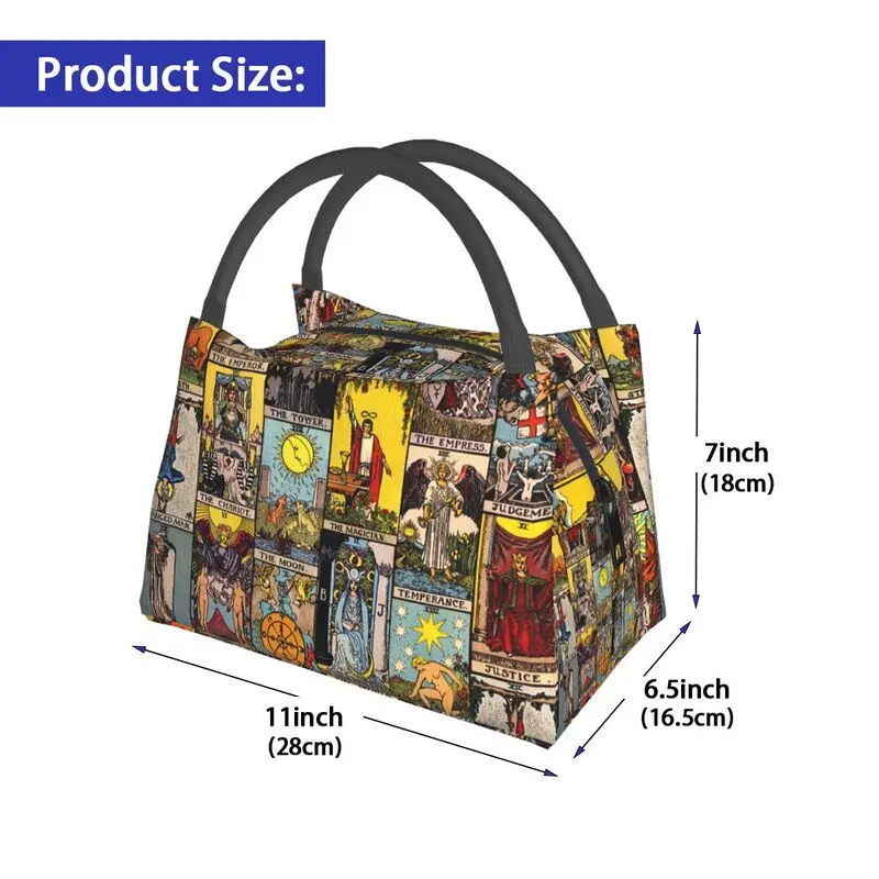 Custom The Major Arcana Of Tarot Lunch Bag Men Women Warm Cooler Insulated Lunch Box for Picnic Camping Work Travel