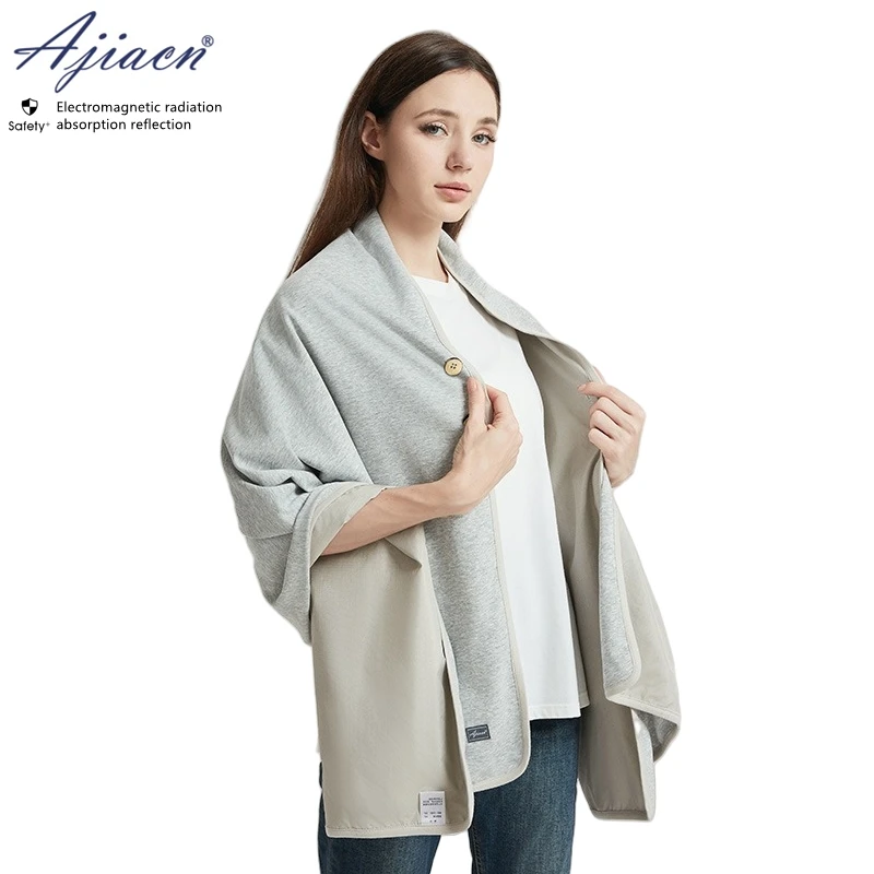 Electromagnetic radiation protective 50% or 75% silver fiber lining blanket Office equipment EMF shielding pregnant women shawl