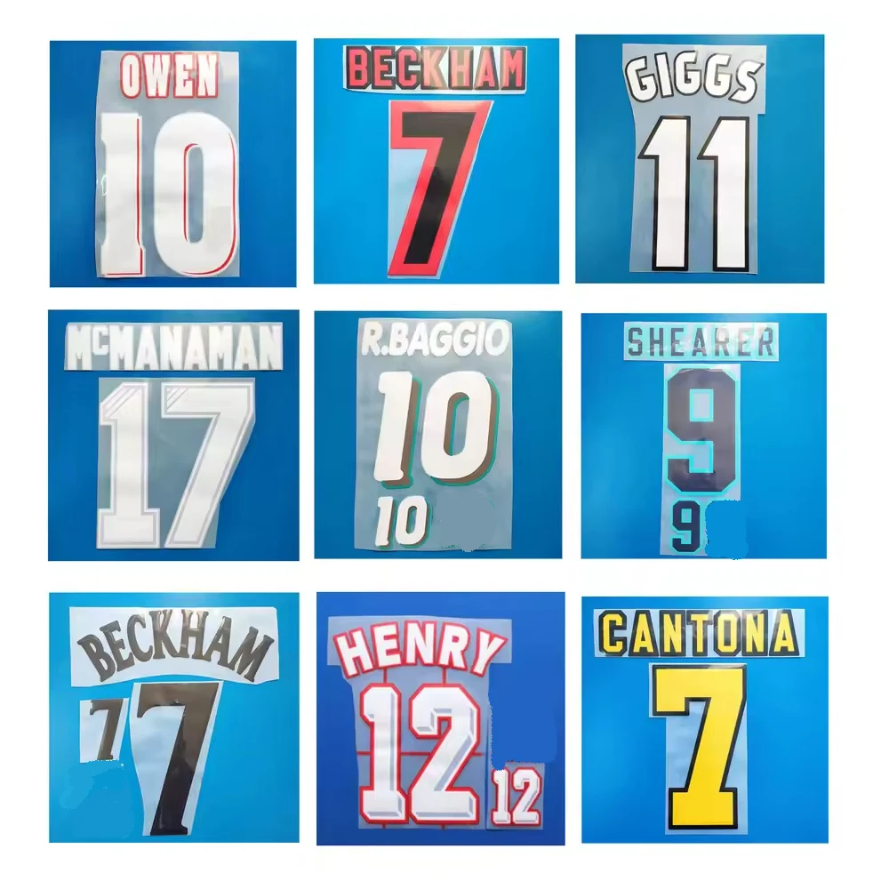 

Nameset Printing Soccer Patch Badge Football Namesets Custom Name Number