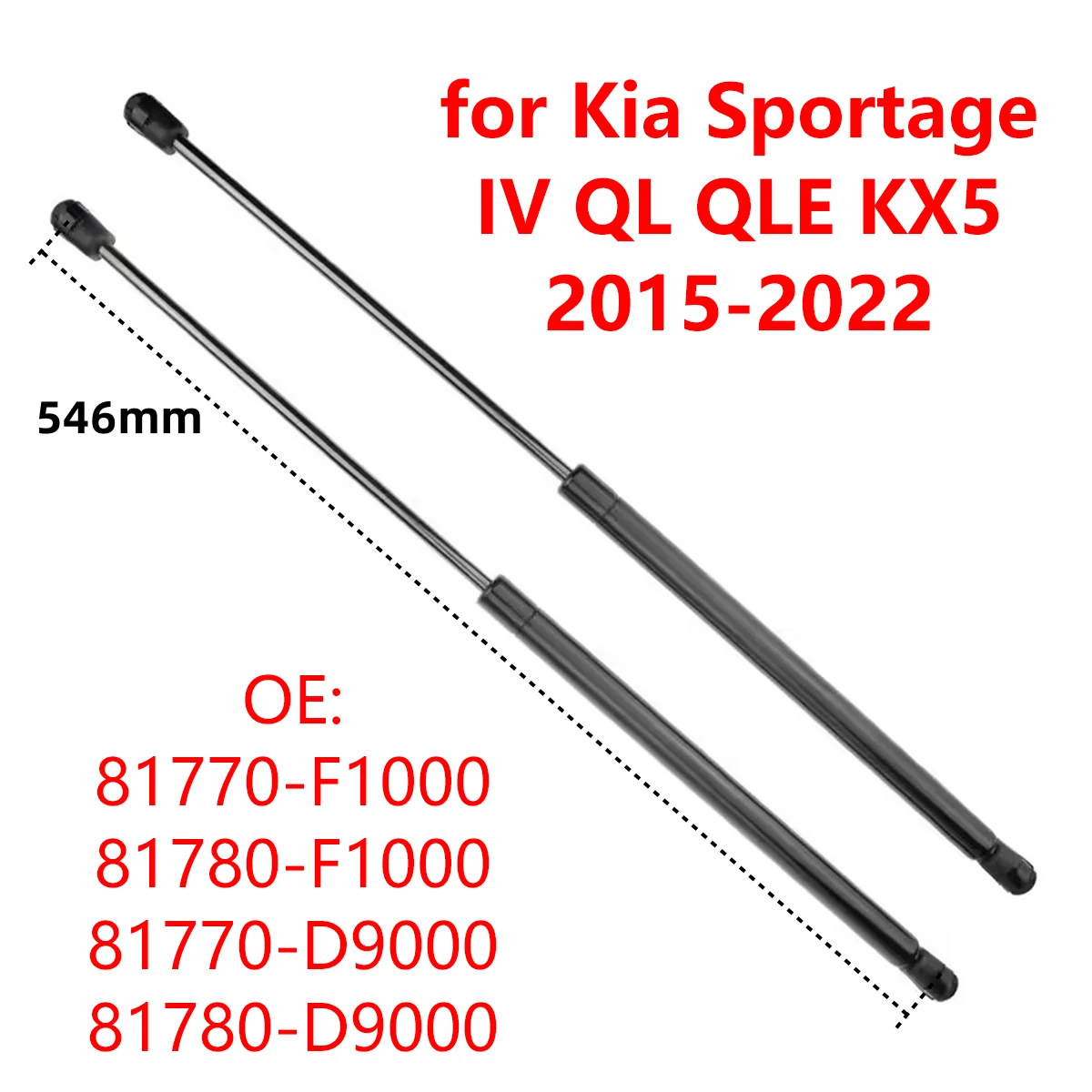 2 szt. 81780-F1000 do Kia Sportage IV QL QLE KX5 2015-2022 Amortyzatory gazowe klapy bagażnika tylnego, wsporniki podnoszące