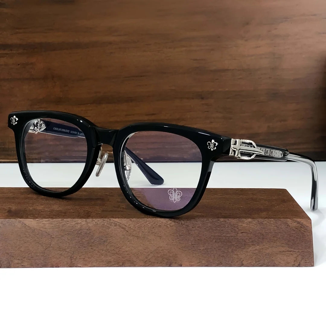 

2025 Luxury Women's Acetate Prescription Computer Multifocal Eyeglass Classic Fashion Men's Reading Large Frame Glasses Frame
