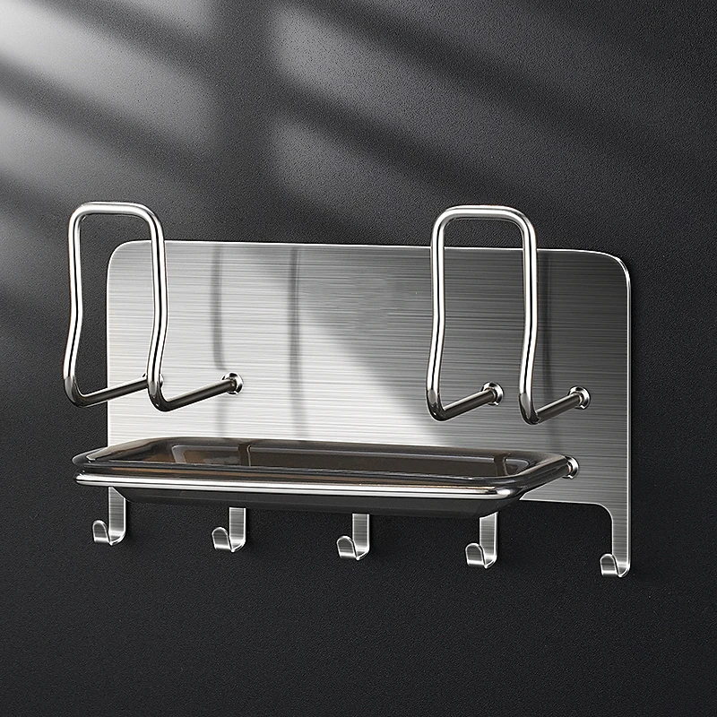 

LFGB Certificated 304 Stainless Steel Kitchen Cookware Organizer Ventilation Cutting Board Rack Pot Cover and Scissors Hanger