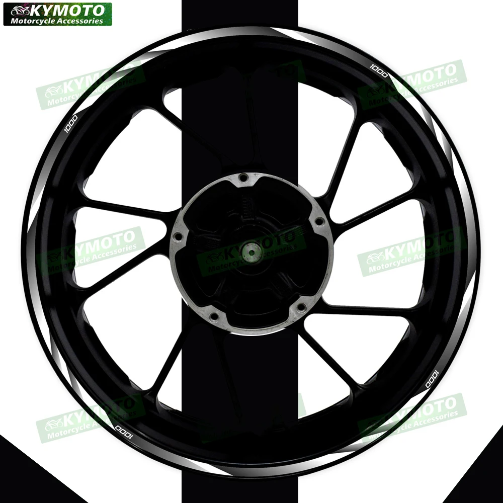 

For Z 1000 Z1000 motorcycle accessories 17 inch front and rear wheel stickers fairing modified reflective stickers decoration