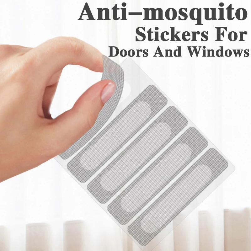 

5/10 pcs Window And Door Screen Repair Patch Adhesive Repair Kit Indoor Insect Fly Mosquito Window Screens Curtain Mosquito Net