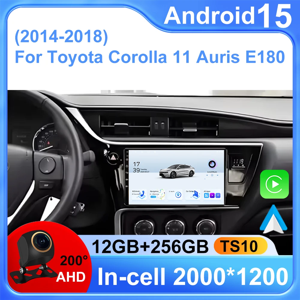 

Android 15 Carplay Car Radio Multimedia Player For Toyota Corolla 11 Auris E180 2017 2018 2019 Autoradio Stereo 2din Head Unit