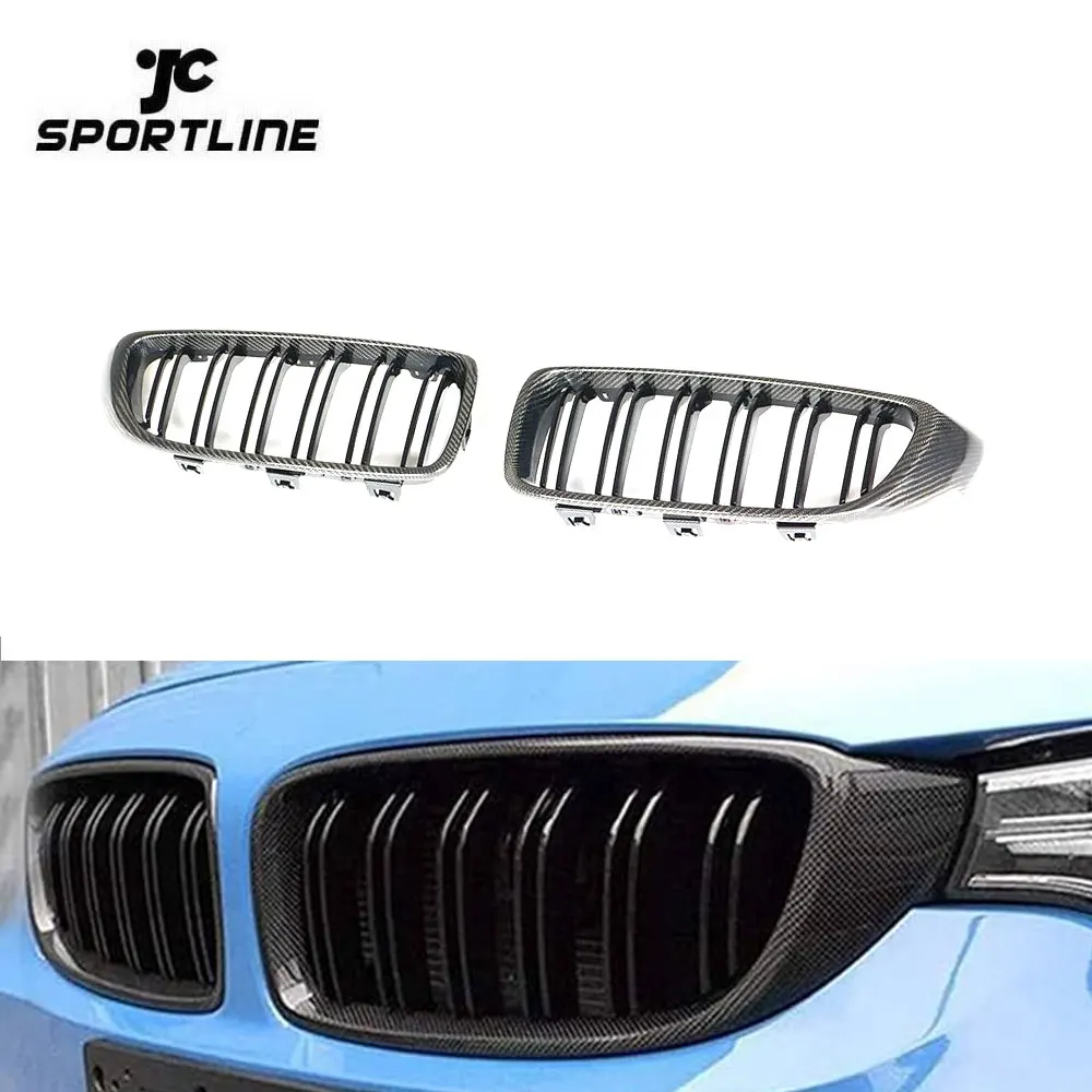 M3 M4 Carbon Fiber Front Grill Grille For BMW 4 Series F32 F33 F36 F82 F83 M4 2013 - 2018
