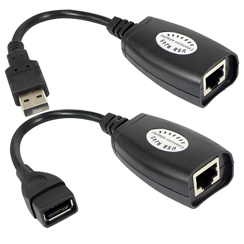 4X USB naar RJ45 RJ45 LAN-kabelverlengadapter Extender USB naar netwerkpoort Signaalversterker