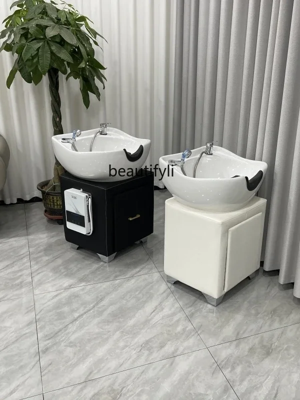 Mobile Hair Care Head Care Basin Barber Shop Beauty and Hairdressing Water Circulation Fumigation Ear Washing Shampoo Basin