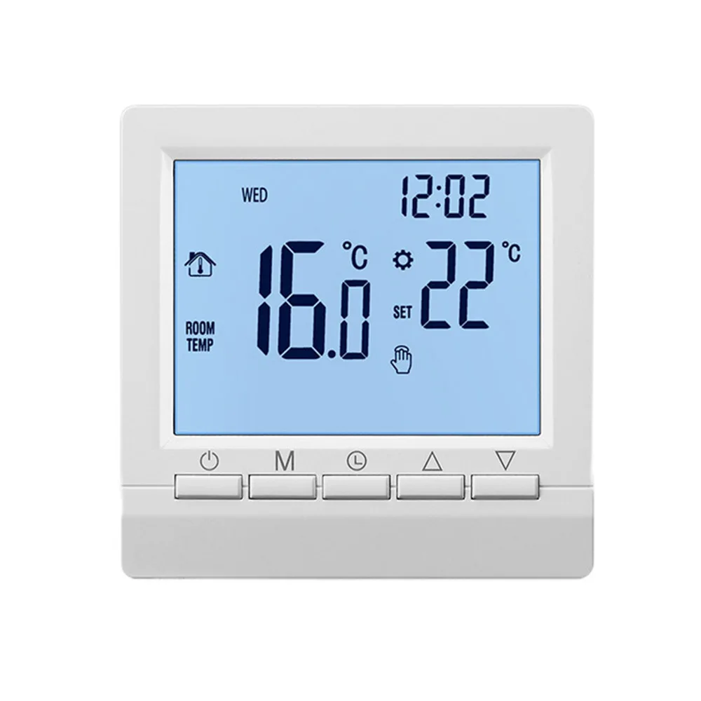 Termostato programável do aquecimento do assoalho da água, controlador de temperatura inteligente, caldeira de gás, condicionador de ar, alta