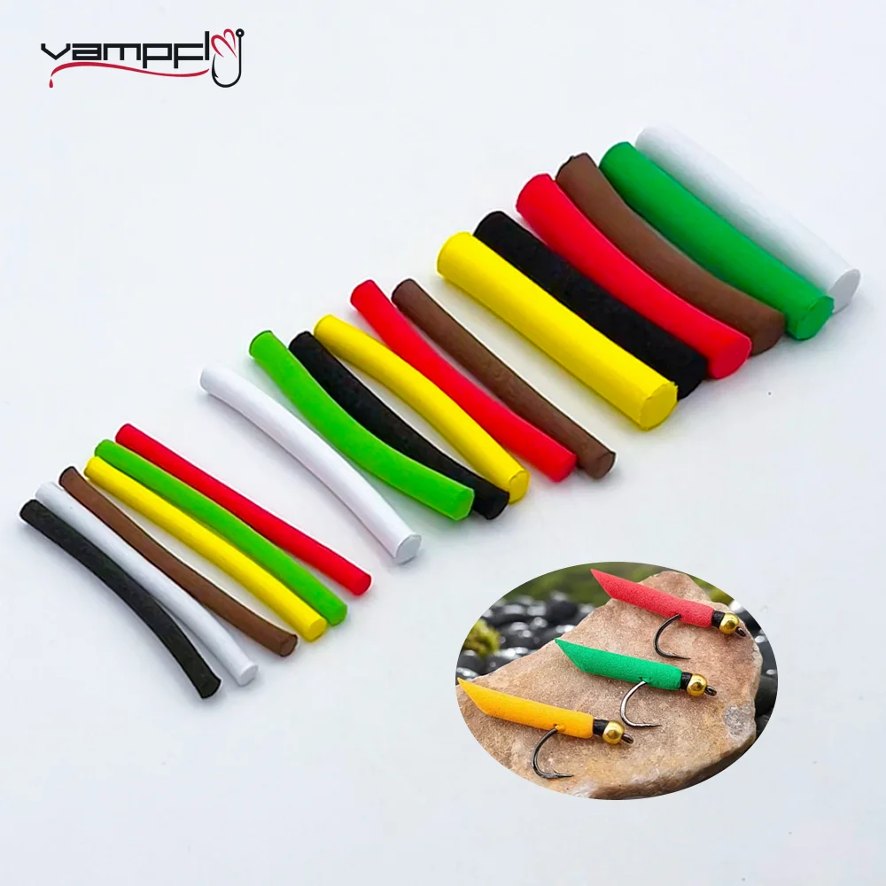 

Vampfly 10/14pcs 3mm 5mm 8mm Carp Fishing Pop Up Foam Stick Zig Rig Buoyant Foam Sticks Fly Tying Material for Parachute Dry Fly