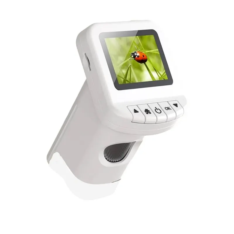 

AT19-Digital Microscope 1200X Handheld Portable Scope 2.0" Screen For Kids Slide Kit Rechargeable Pocket Science Gift