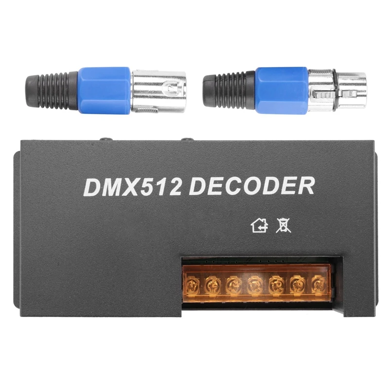 New 4 Channel DMX Decoder RGBW PWM DMX512 Dimmer Driver RGBW LED Strip Light Controller Input 12V-24V DC