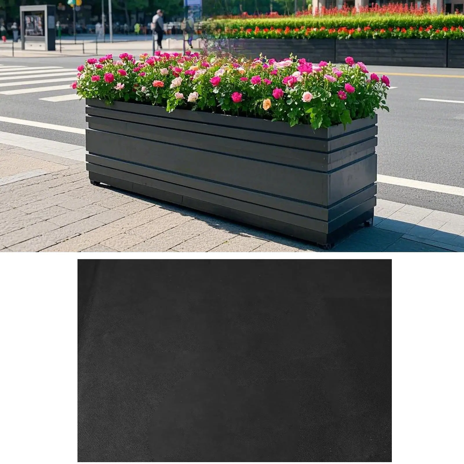 Garden Fabric Grass Barrier Breathable Recyclable Waterproof Garden Bed Liner Ground Cover Gardening Pots Planter Accessories