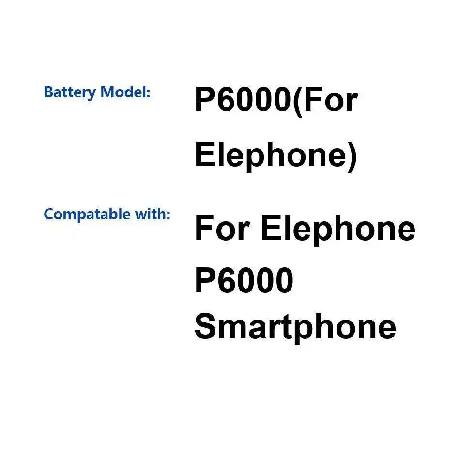 

For Elephone P6000 Safe 2700Mah Mobile Phone Battery