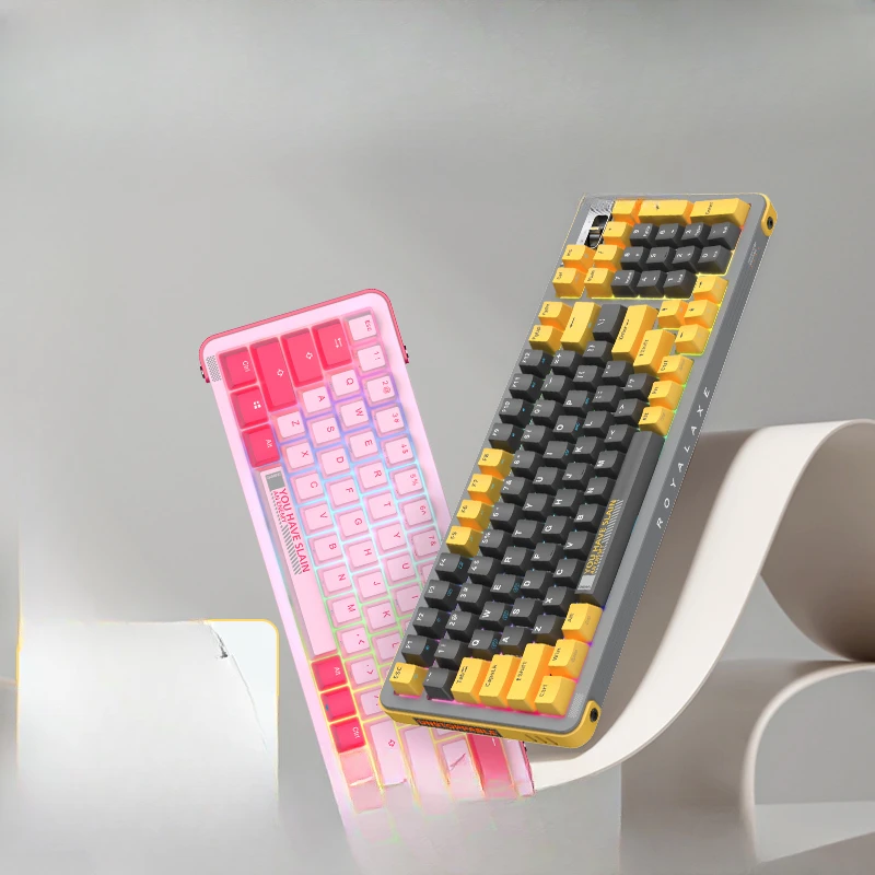 Three-mode wireless bluetooth e-sports game office hot-swappable mechanical keyboard custom computer keyboard