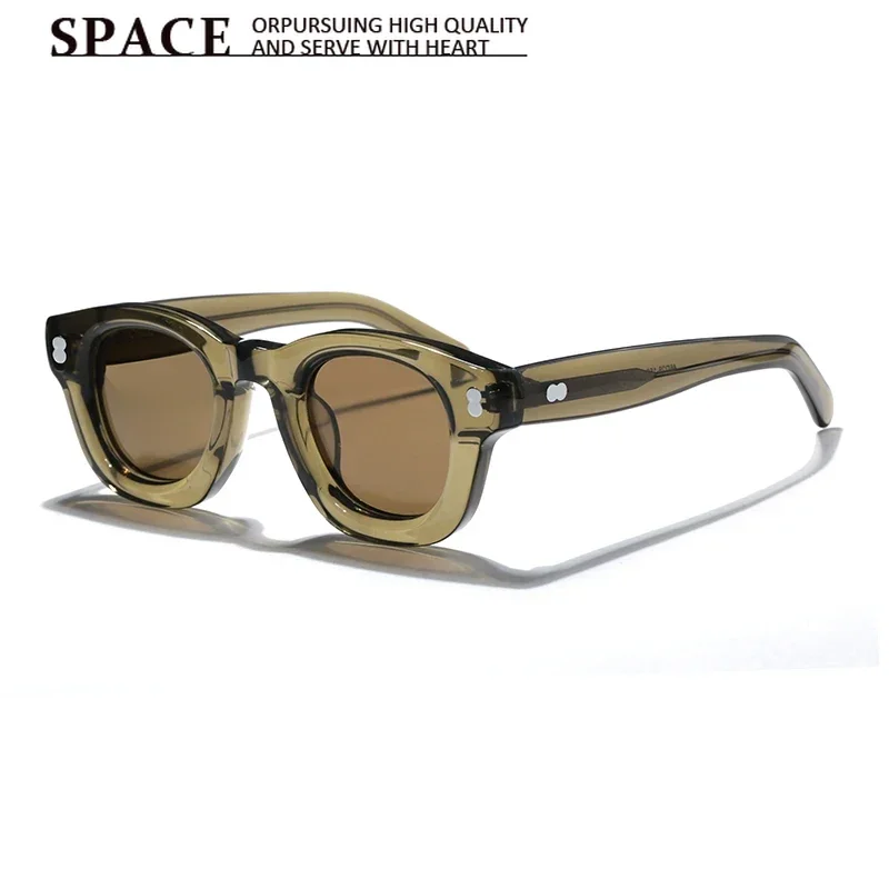 SSCOT Premium Handmade Acetate Tortoiseshell Round Designer Sunglasses UV400 Beach Sun Glasses Unisex Custom Logo Men Women