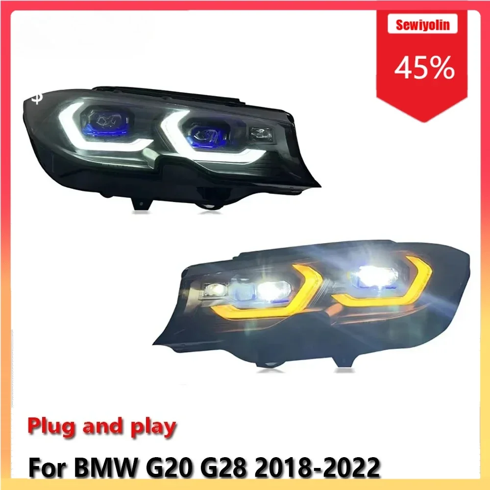 

Car Parts LED Headlights For BMW G20 G28 2018-2022 Laser Assembly Turn Signal Fog DRL Brake Turn Signal Lamp Plu