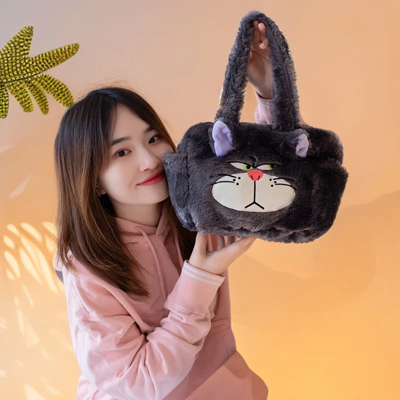 INS 30*20cm Kawaii Lucifers Plush Handbag Stuffed Anime Cinderellas Soft Doll Cartoon Cute Plush Portable Storage Box for Girls view 4
