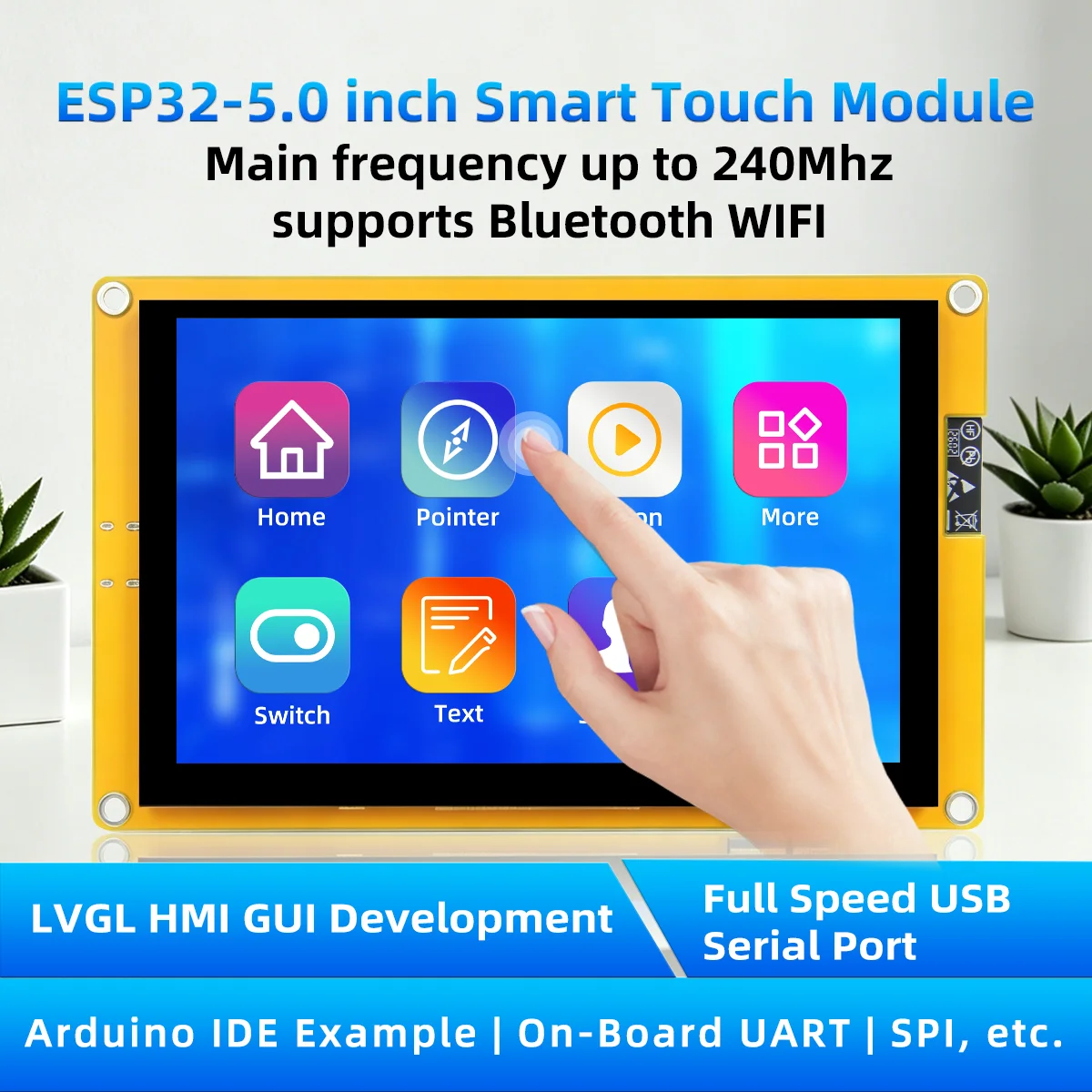 ESP32-S3 HMI 8M PSRAM 16M Flash Arduino LVGL WIFI&Bluetooth 4.3