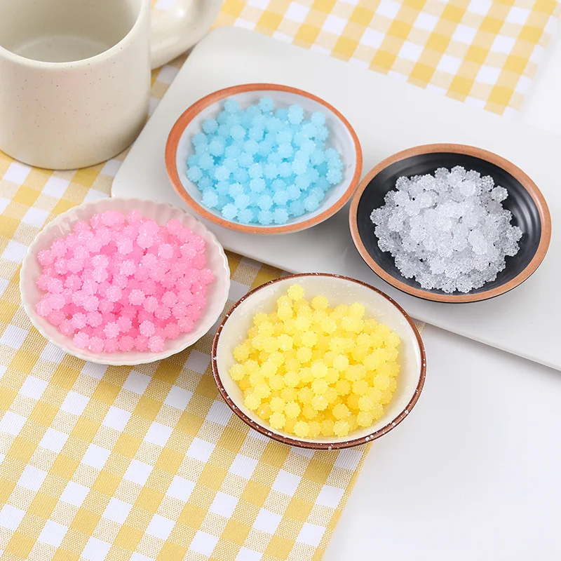 Colorful Simulation Fudge Donuts Artificial Resin DIY Candy Craft Decoration Accessories Hard Stars Sugar Material 100pc/lot