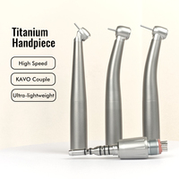 Titanium High Speed Handpiece For KAVO Couple Air Turbine Standard Head Push Button LED Fiber Low Noise Ultra-light weight