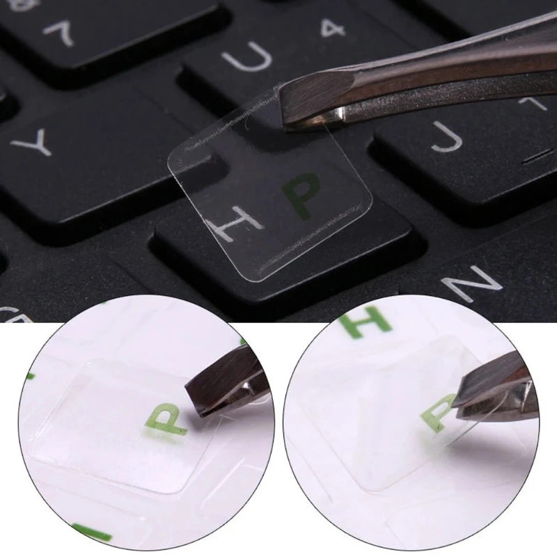 Super Durable Russian Keyboard Stickers Waterproof for Laptop PC 2pcs