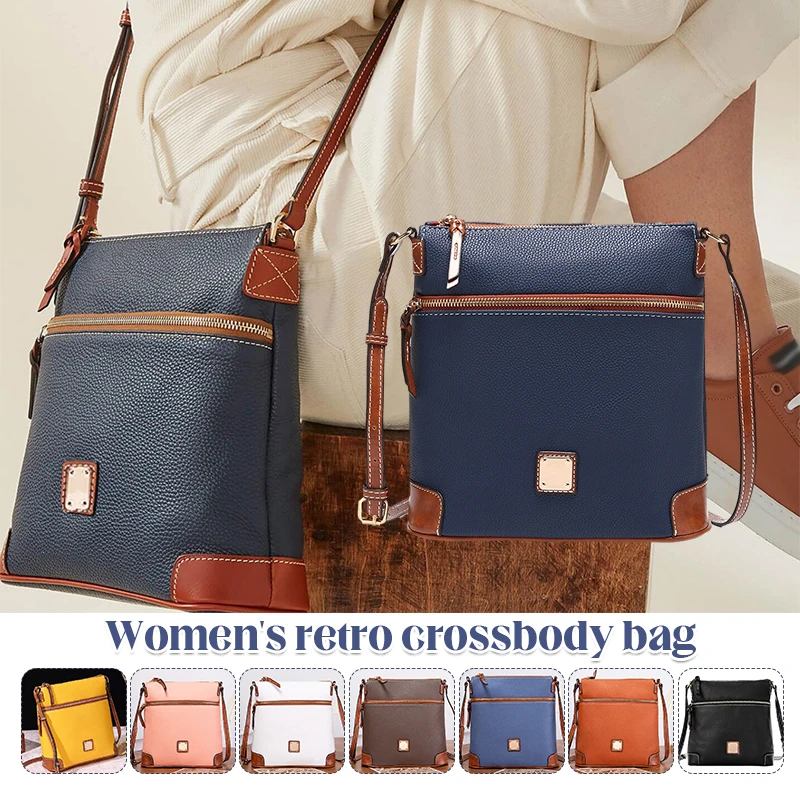 

Retro Lychee Pattern Crossbody Bag Multi Color Optional Women's Bag Fashion Grain Texture Outdoor Daily Carrying Bag