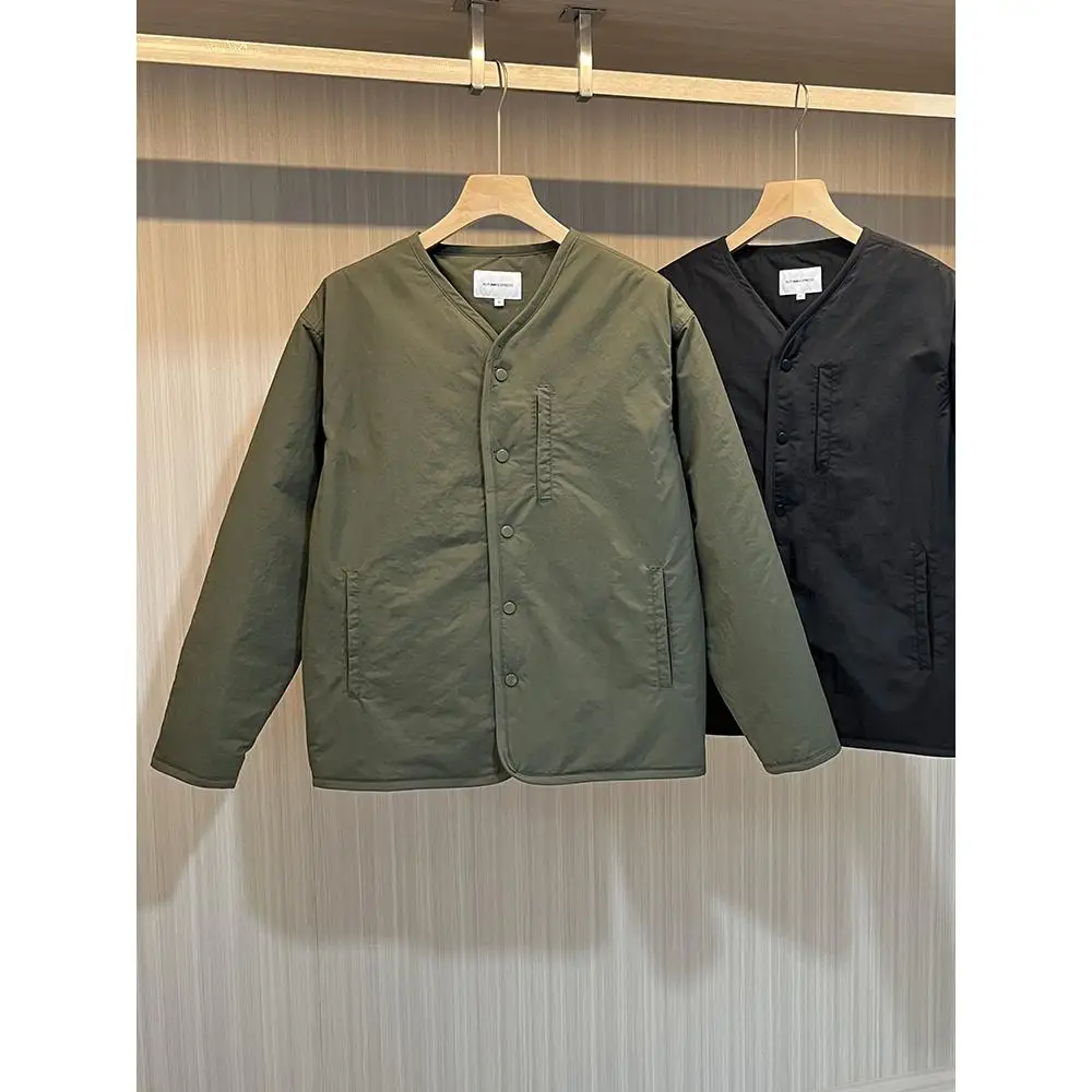 Men's Winter Cotton Jaet Collarl Patchwork Waterproof Loose Filling Layering Versatile Cotton Outerwear for Teens