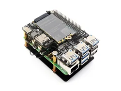 PCIe to M.2 4G/5G And USB 3.2 HAT for Raspberry Pi 5, Compatible with SIMCom/Quectel 4G/5G modules, Raspberry Pi 5 HAT, High-spe